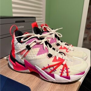 Jordan Women's Sneakers - White, Pink, Red, Black
